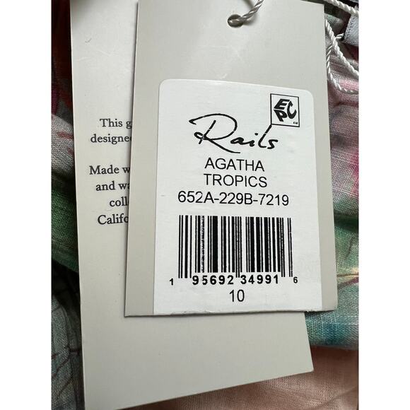 RAILS WOMENS SIZE 10 AGATHA TROPICS COTTON MAXI SKIRT ORANGE MULTI NEW - Picture 11 of 15